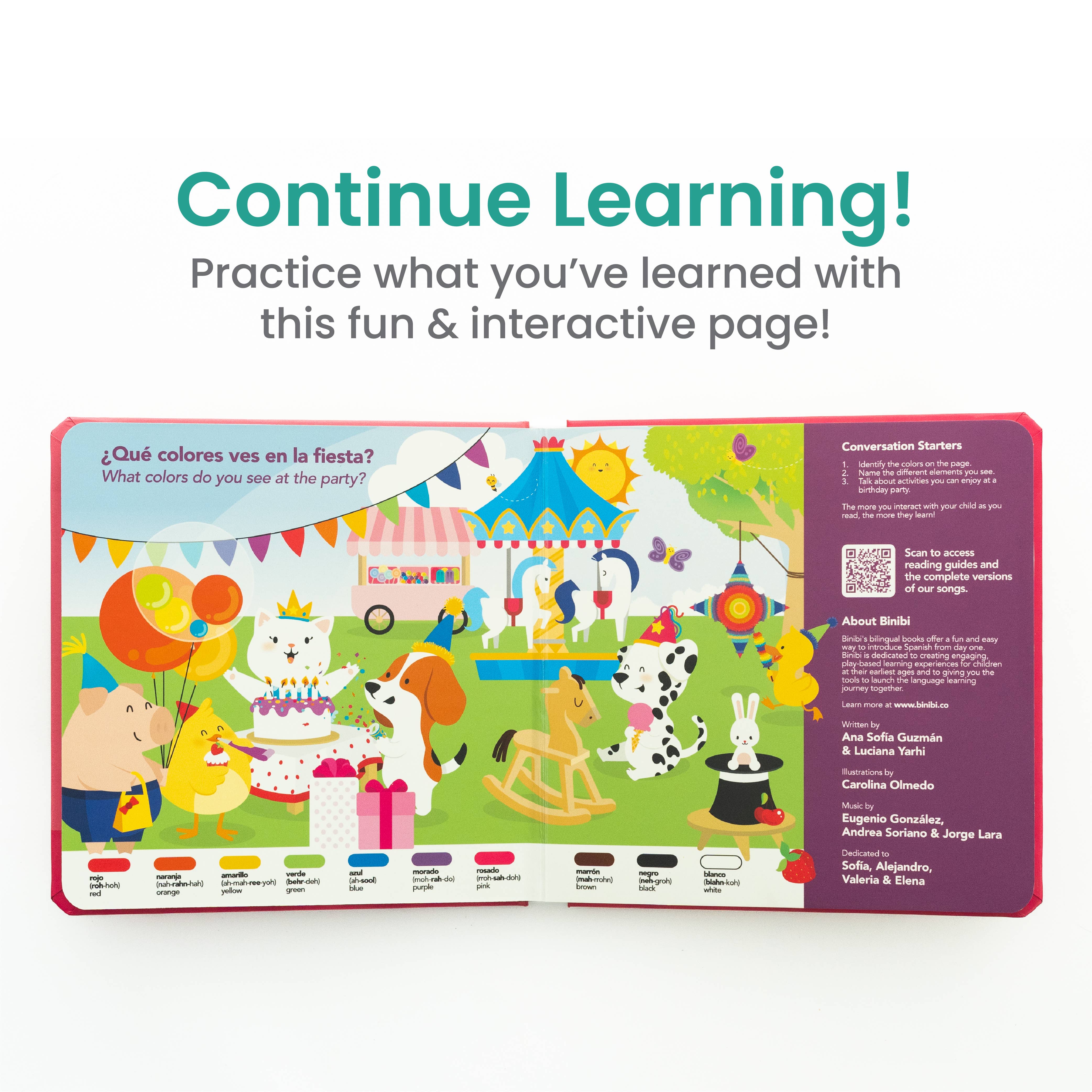 Bilingual Musical Book: Colores de la fiesta