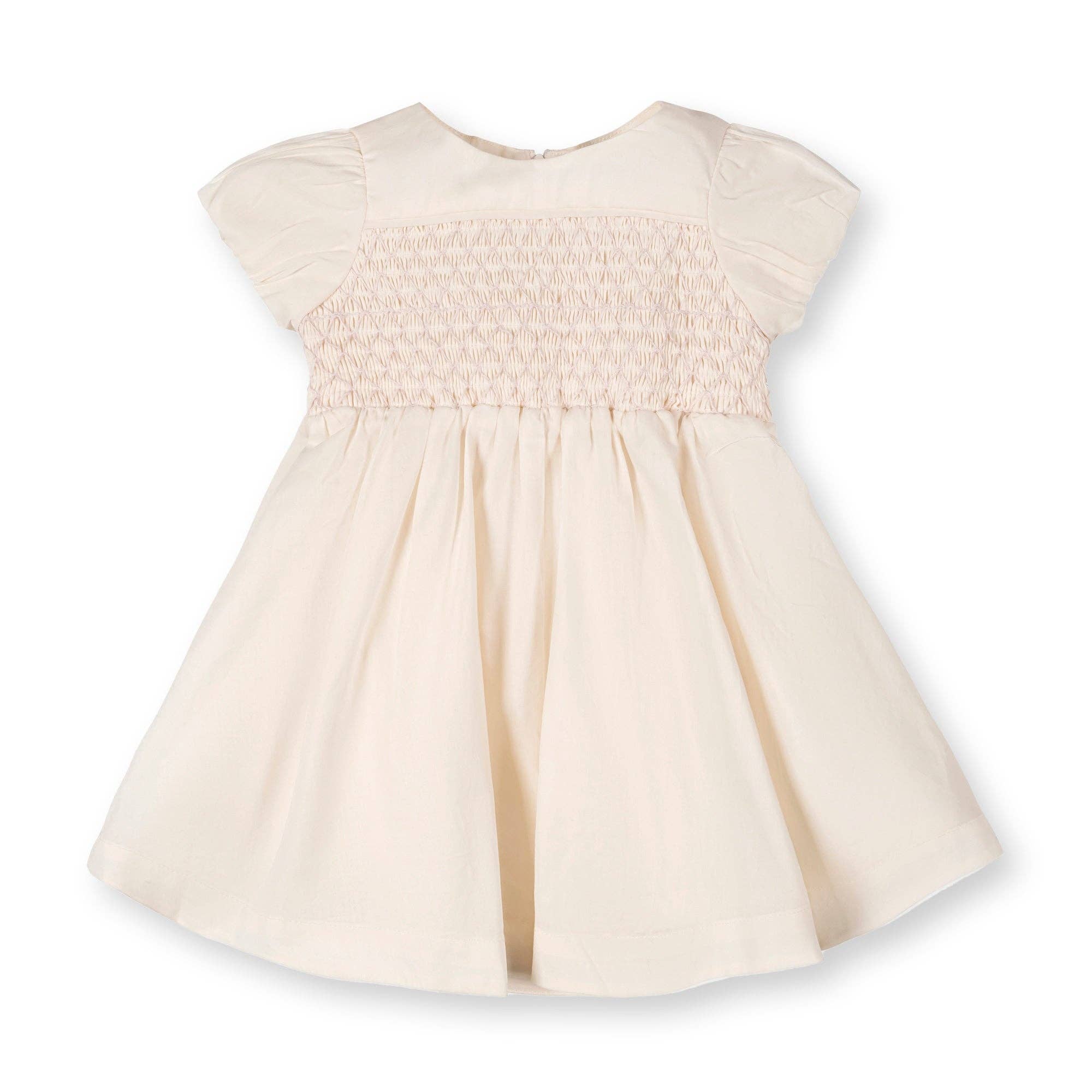 Hope and Henry - Organic Smocked Puff Sleeve Dress