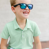 Babiators - Jet Black Polarized Kid Sunglasses with Mirrored Lens: Ages 0-2