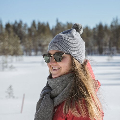 Image of Kivat Rib Knit Beanie, Light Grey