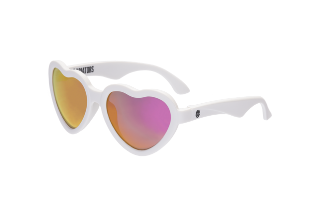 Babiators - Polarized Heart Sunglasses: Ages 3-5 / Frosted Pink