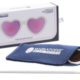 Babiators - Polarized Heart Sunglasses: Ages 3-5 / Frosted Pink