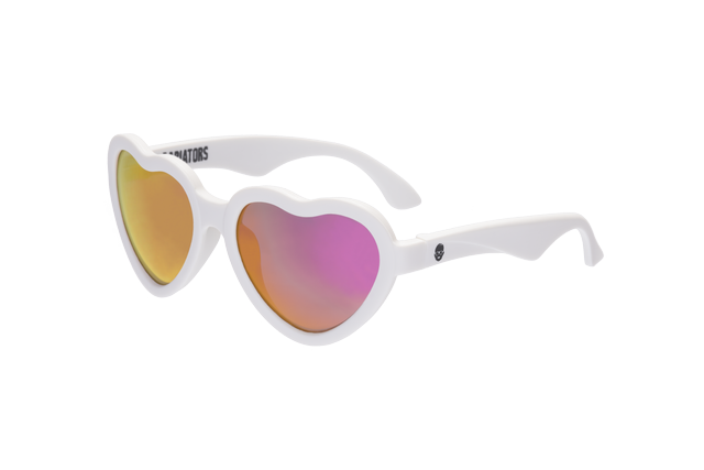 Image of Babiators - Polarized Heart Sunglasses: Ages 0-2 / Frosted Pink