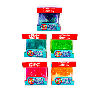 Fun Doh Squish & Squeeze Sparkle Cube Fidget Toy