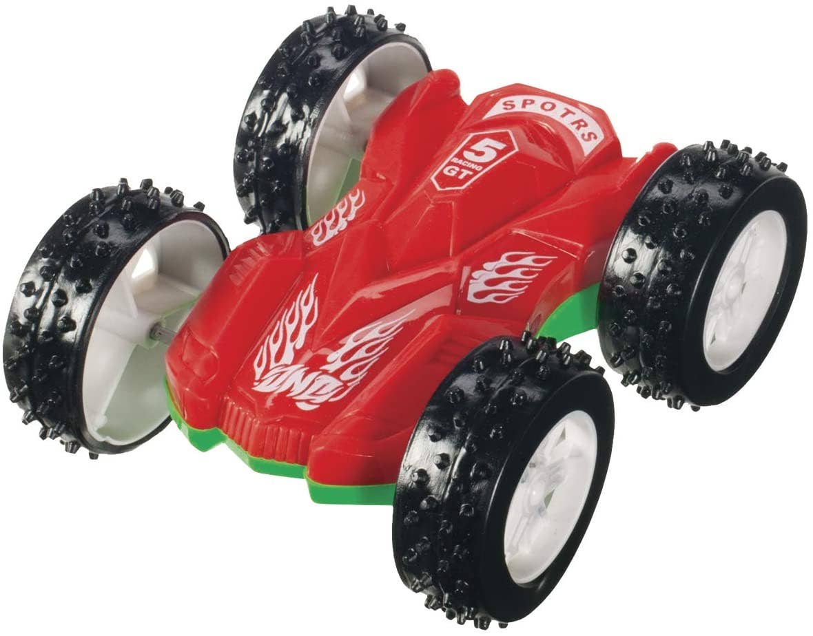 Image of Toysmith - Flip Car, Friction Pull-Back, Action Packed, Indoor/Outdoor