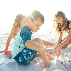Image of Kids Silicone Beach Bucket and Sand Toys Gift Set