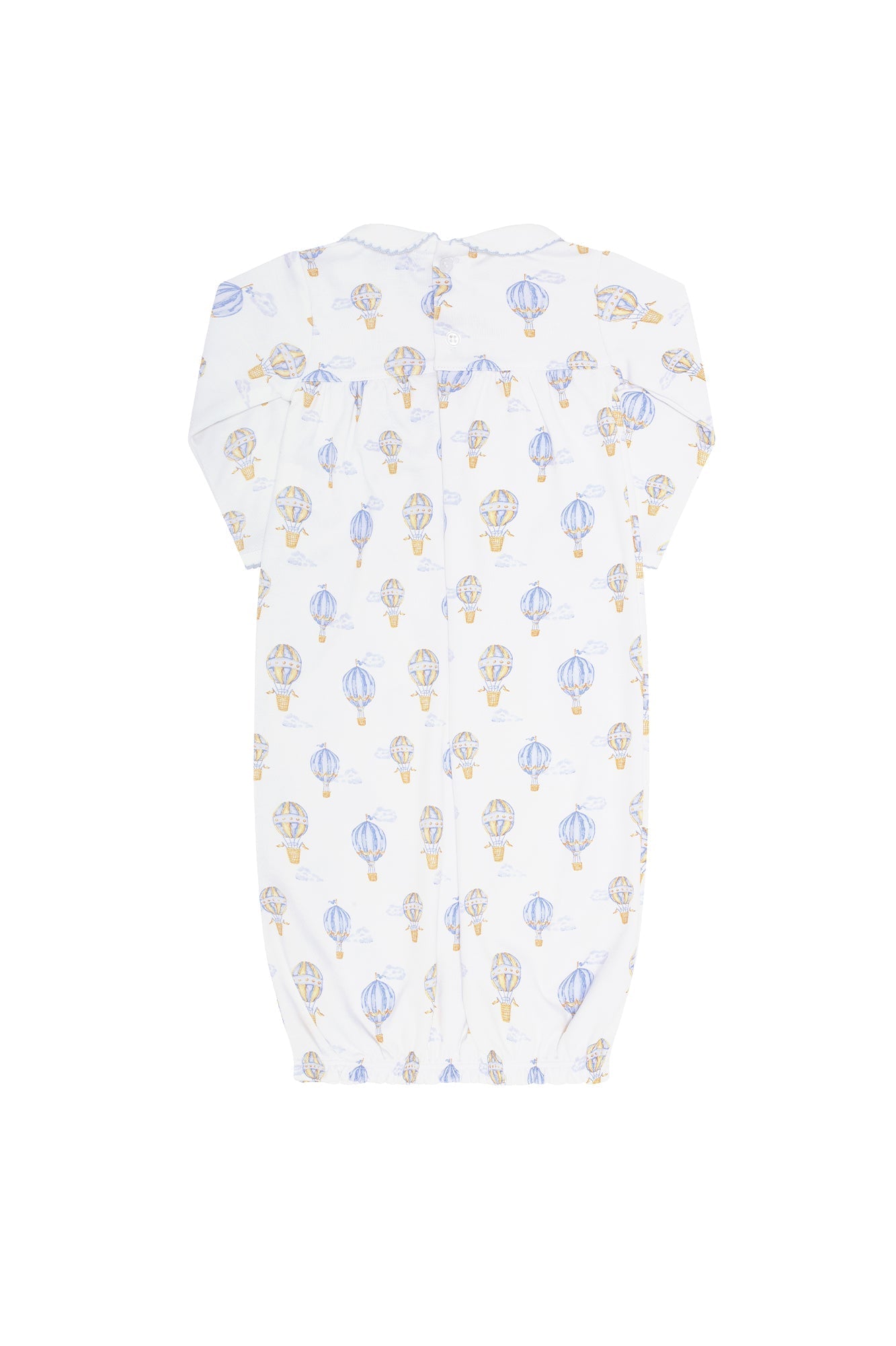 Image of Blue Balloons Print Gown 