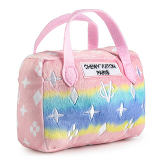 Pink Ombre Chewy Vuiton Handbag Squeaker Dog Toy
