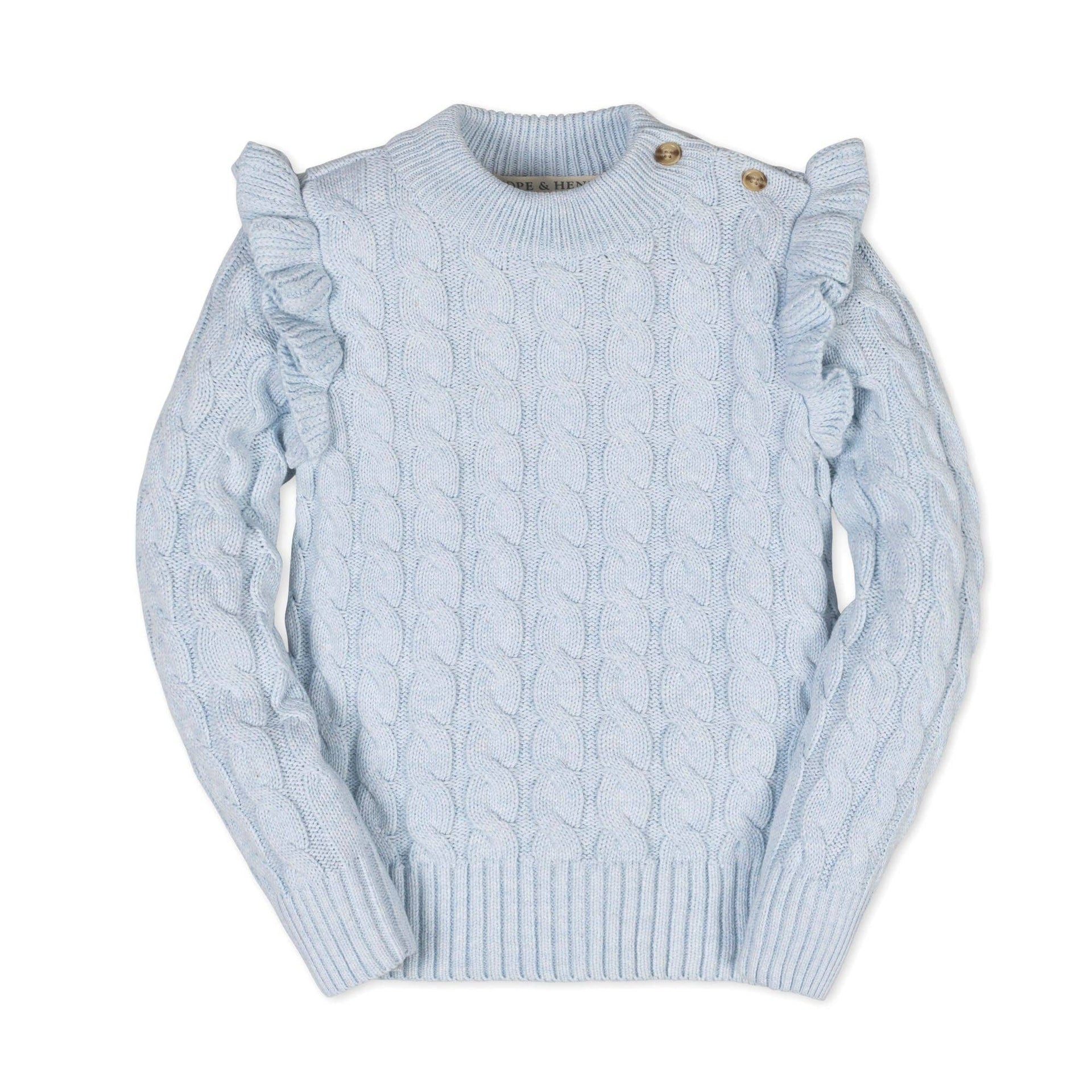 Organic Mock Neck Ruffle Sweater