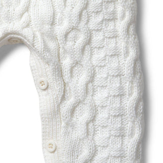 Organic Cable Knit Sweater Romper
