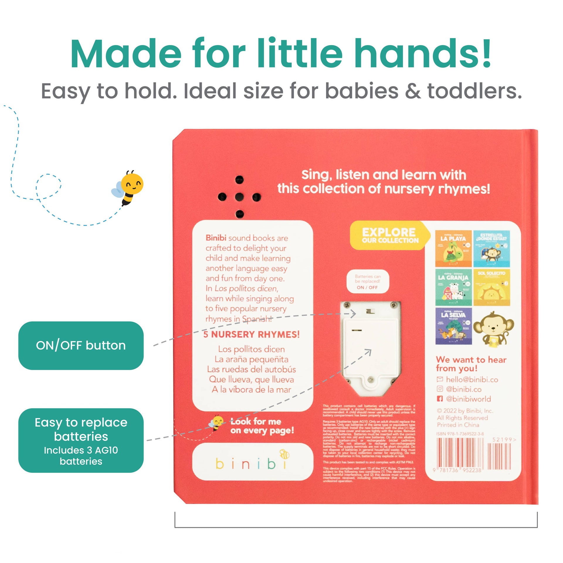 Bilingual Musical Book: Spanish Nursery Rhymes