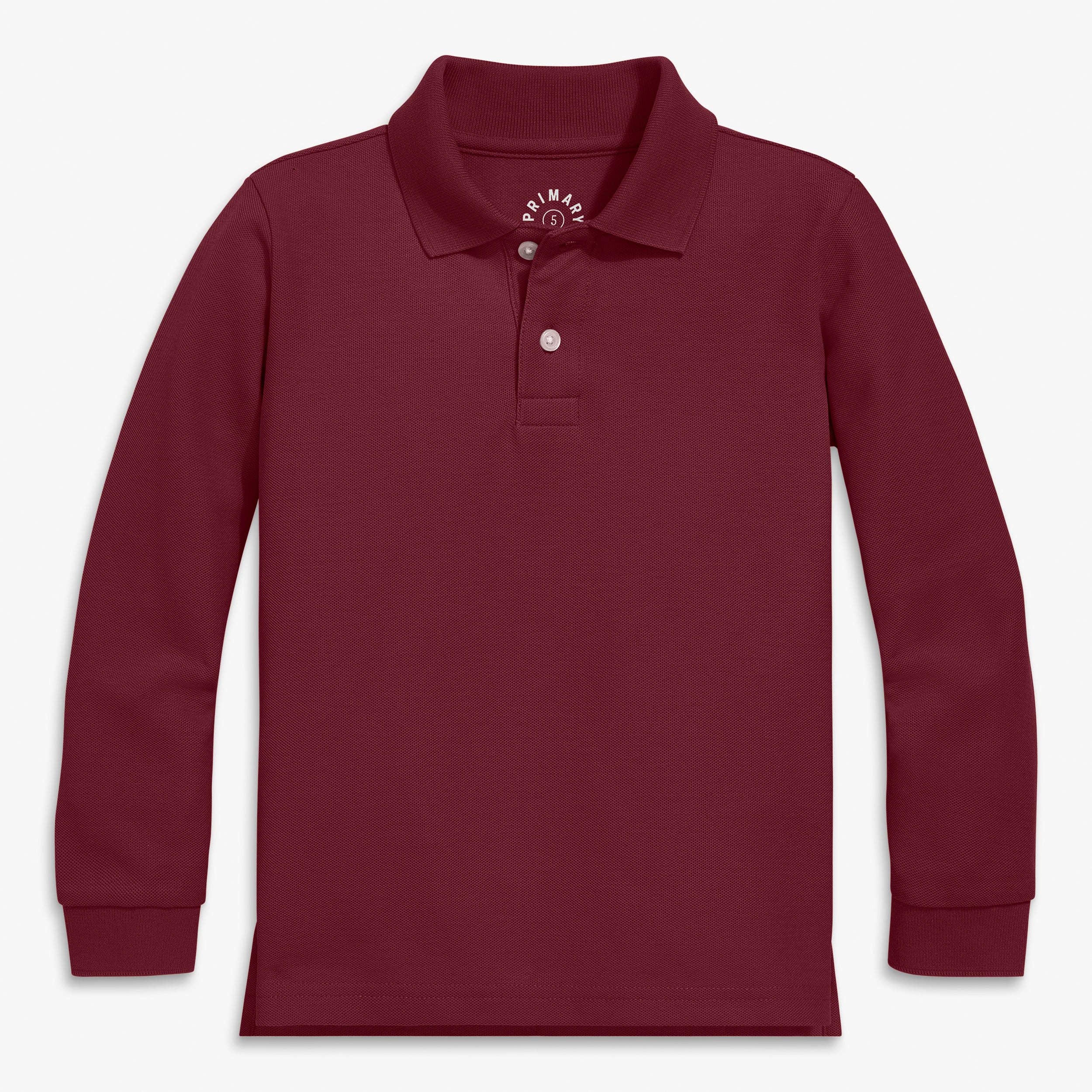 Primary - Long sleeve pique polo