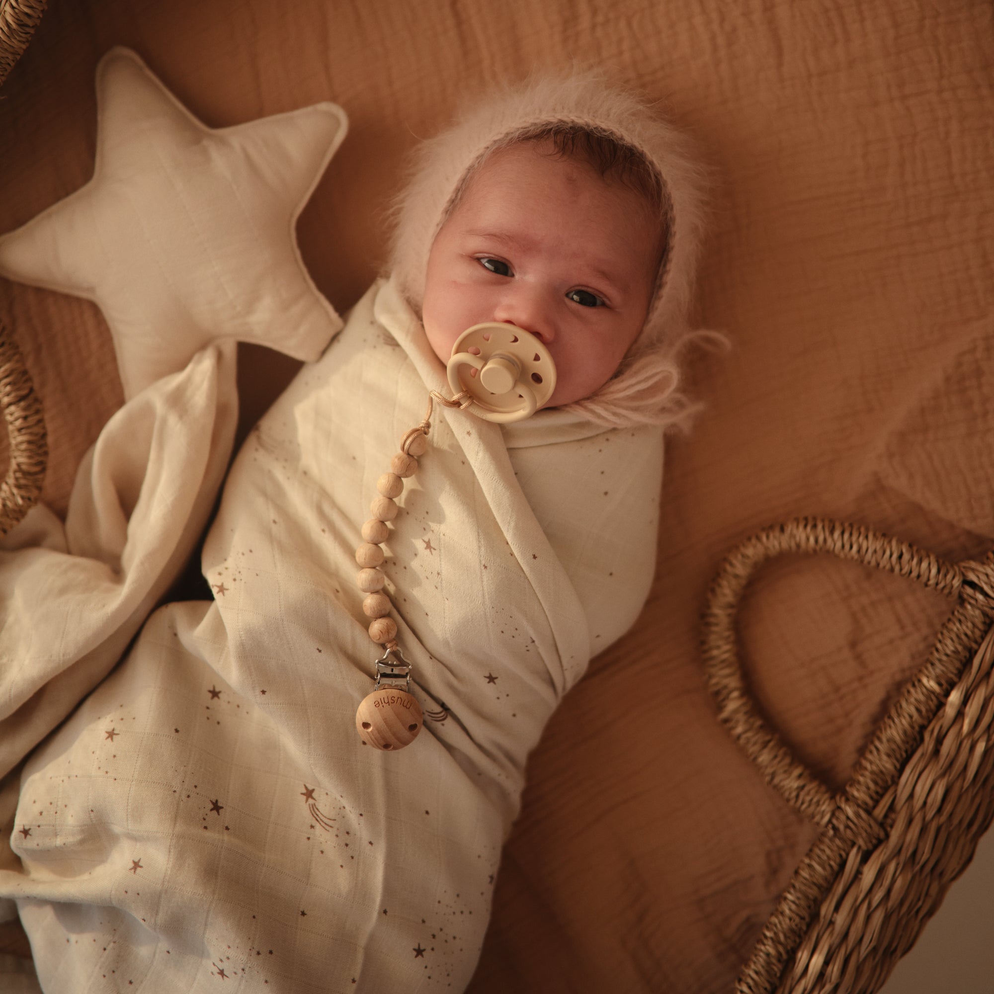 Image of Organic Cotton Muslin Swaddle Blanket