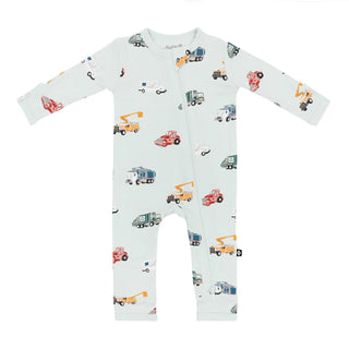 Kyte Baby Zippered Romper in City Vehicles