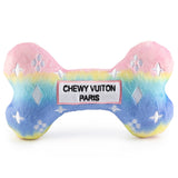 Haute Diggity Dog - Pink Ombre Chewy Vuiton Bone Squeaker Dog Toy: Small / Mini