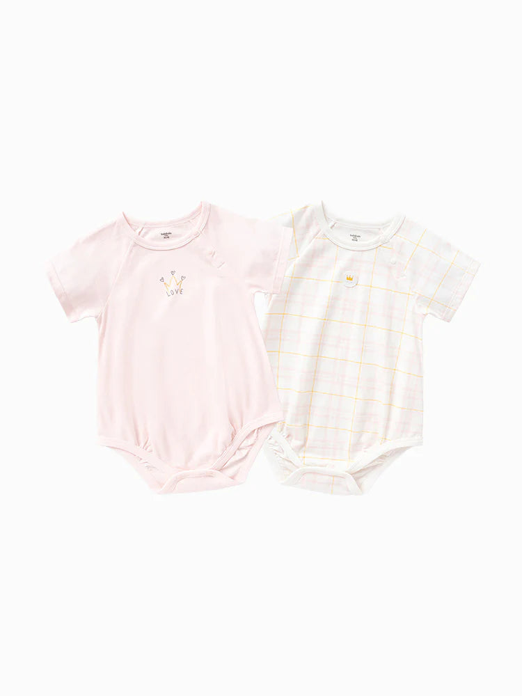 Balabala Newborn Two-Pack Cotton Baby Rompers