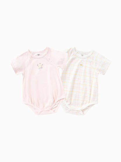 Balabala Newborn Two-Pack Cotton Baby Rompers