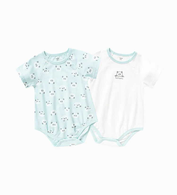 Balabala Newborn Two-Pack Cotton Baby Rompers