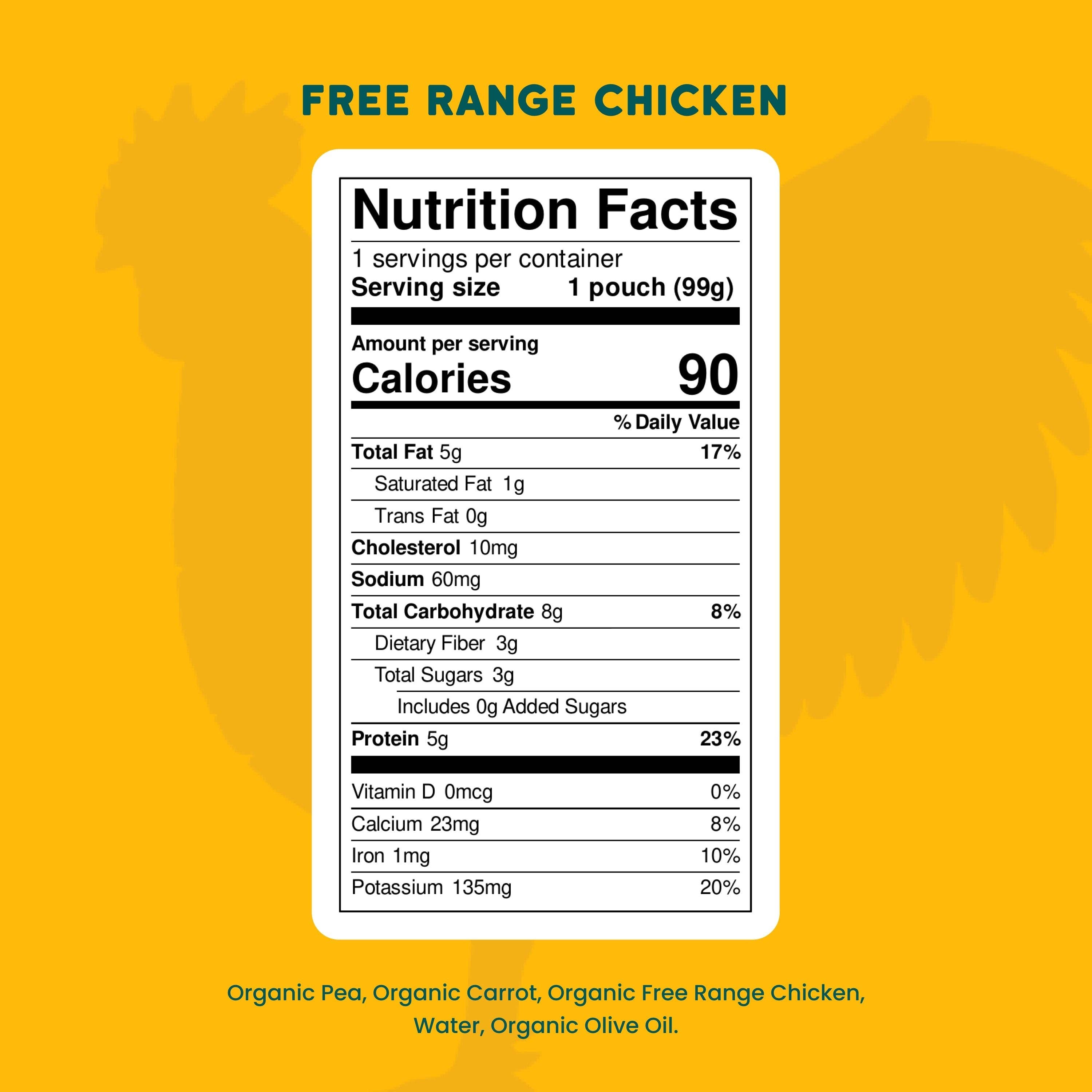 Serenity Kids Free Range Chicken with Organic Peas and Carrots Pouch
