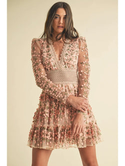 Image of Floral Lace Mini Dress