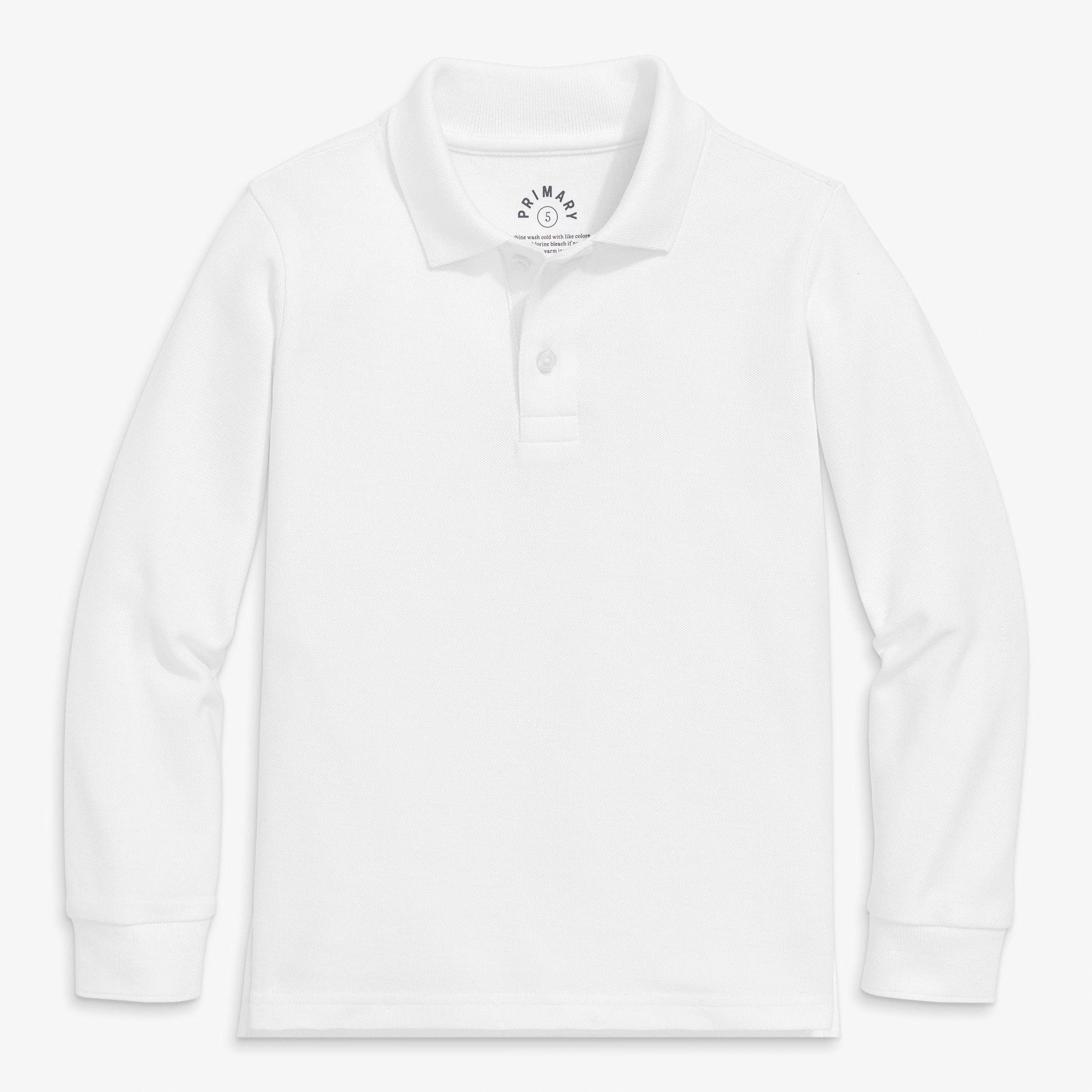 Primary - Long sleeve pique polo