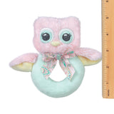 Bearington Collection - Lil' Hoots Pink Owl Ring Rattle