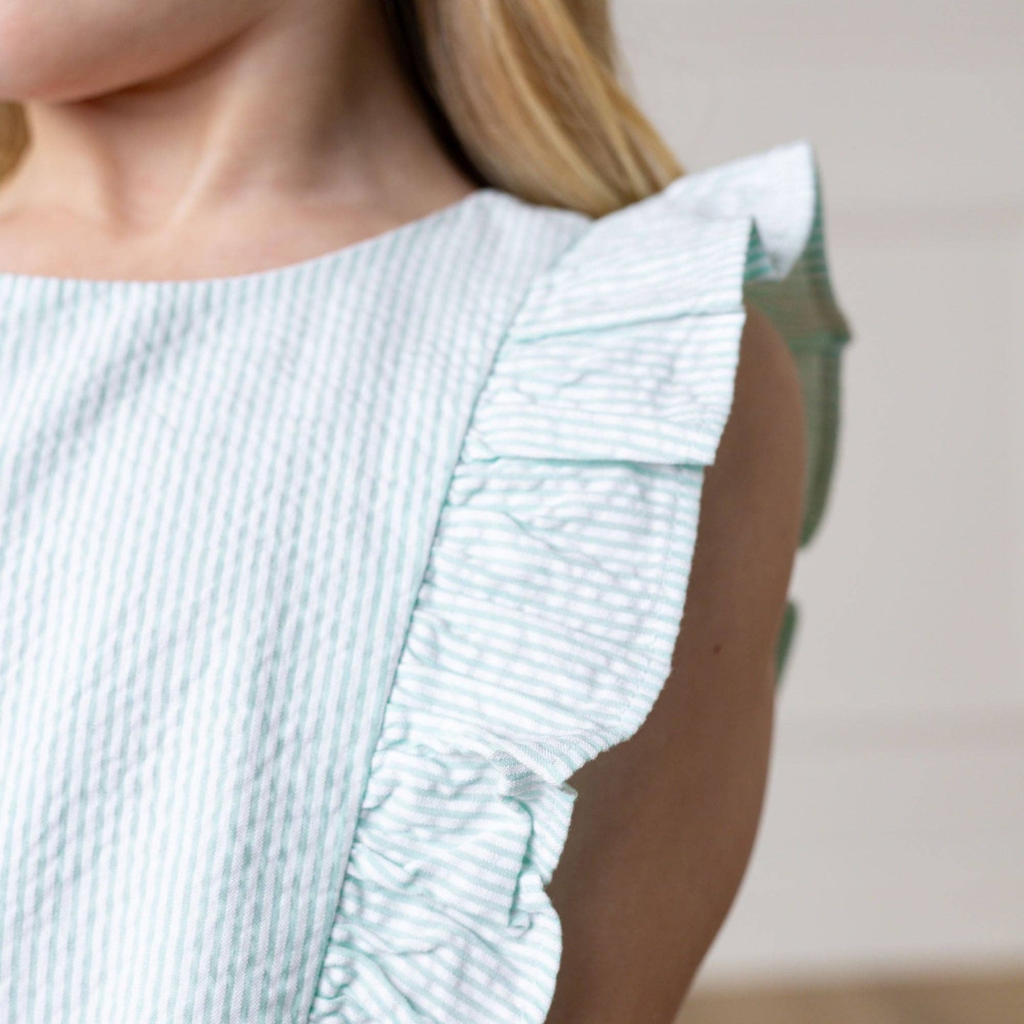 Hope and Henry - Organic Flutter Sleeve Open Back Dress