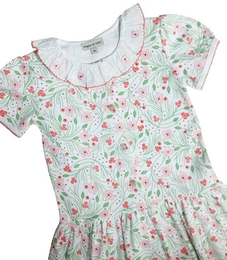 Marco and Lizzy - Cherry Blossoms Girl's Dropped Waist Dress