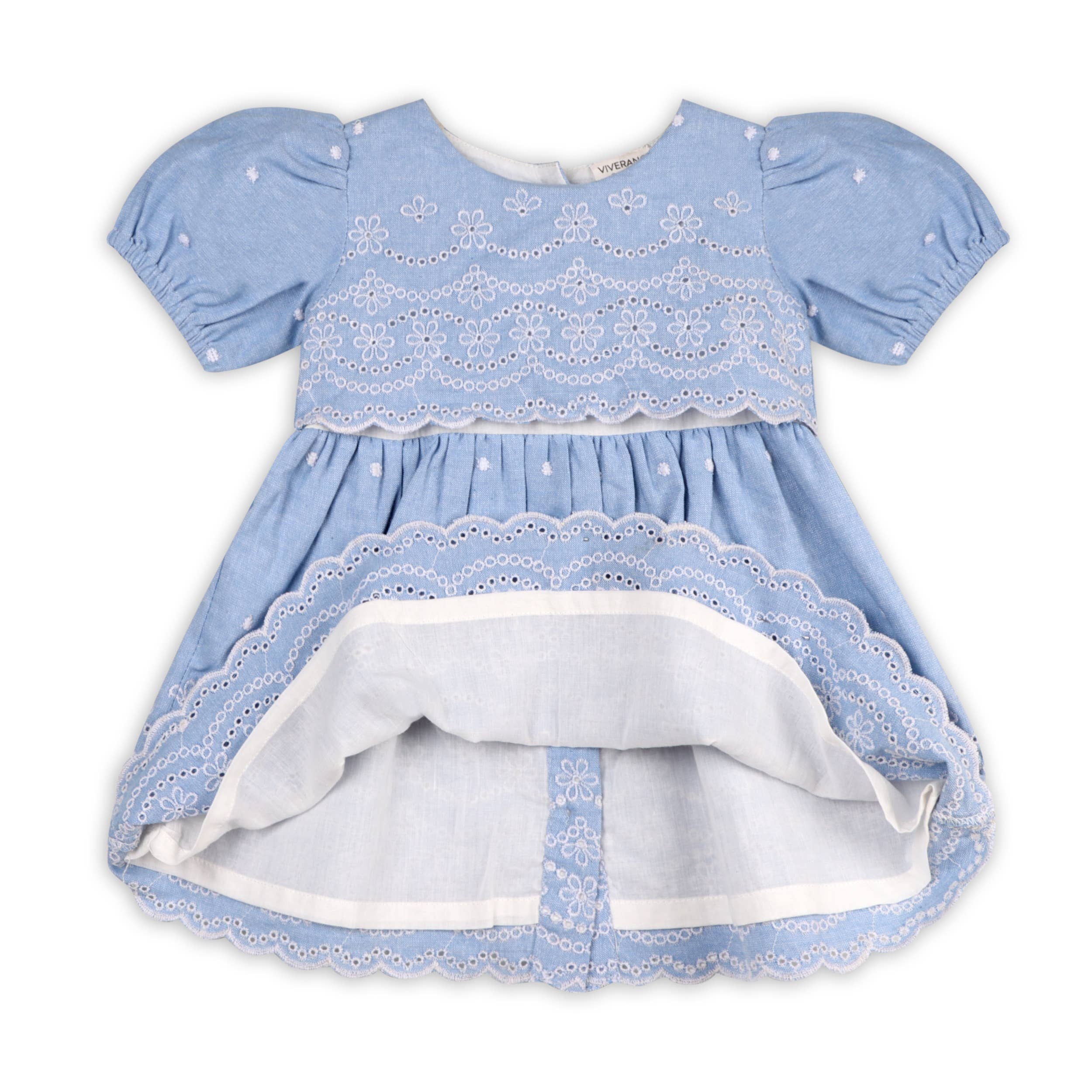 Image of Isla Chambray Baby Dress + Bloomer