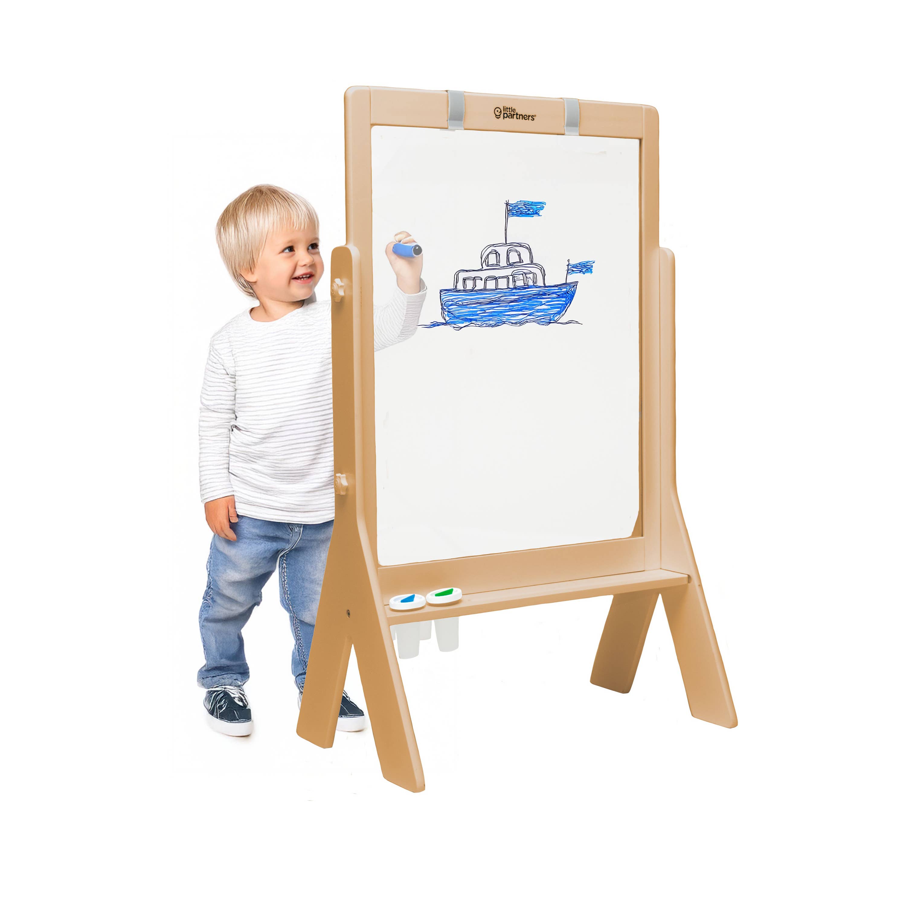 Image of Little Partners - Peek-A-Boo Art Easel - Transparent Art Easel