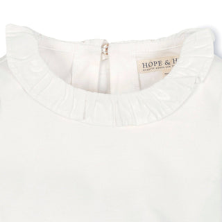 Organic Ruffle Collar Knit Top