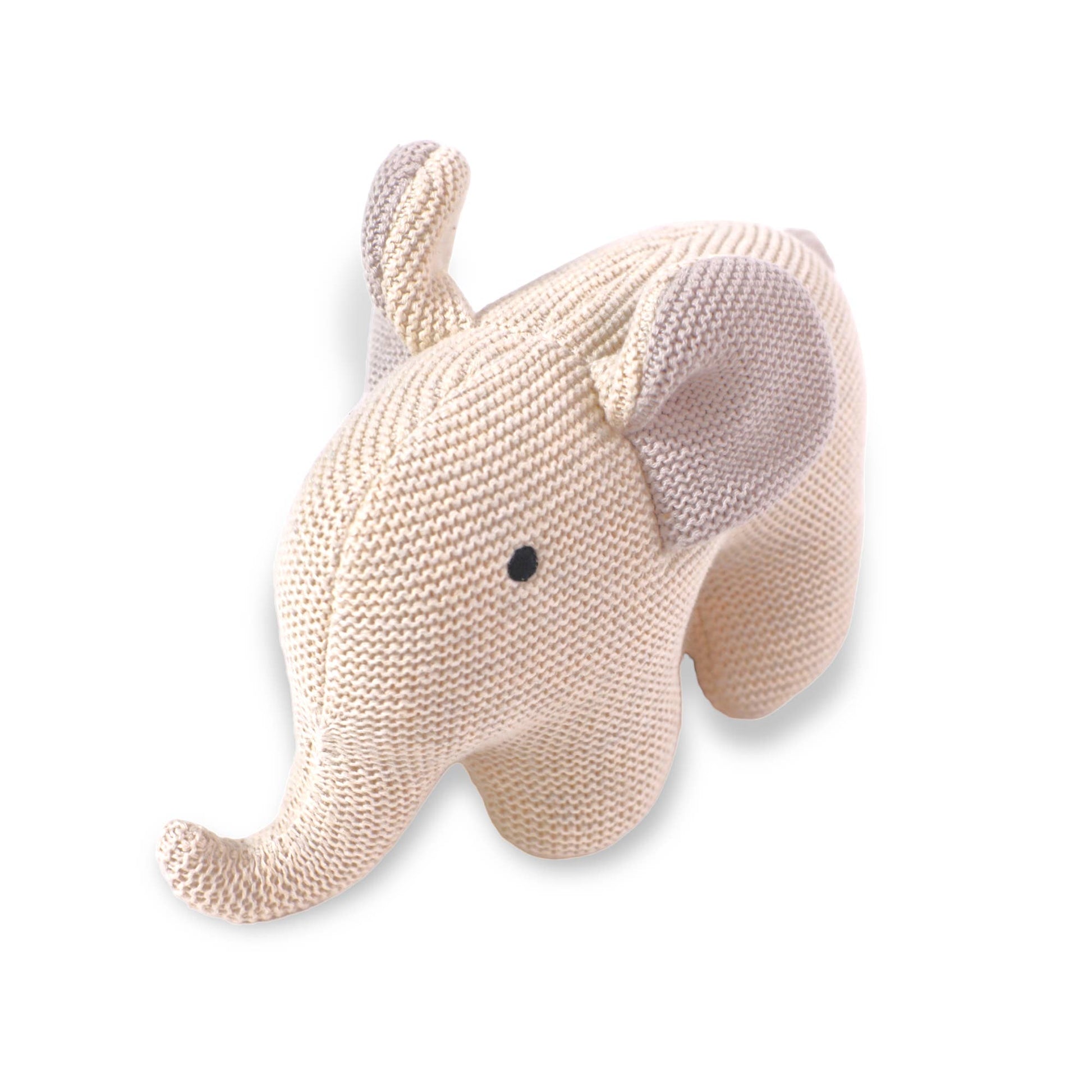 Elephant Knit Stuffed Animal Soft Baby Toy (Organic Cotton)