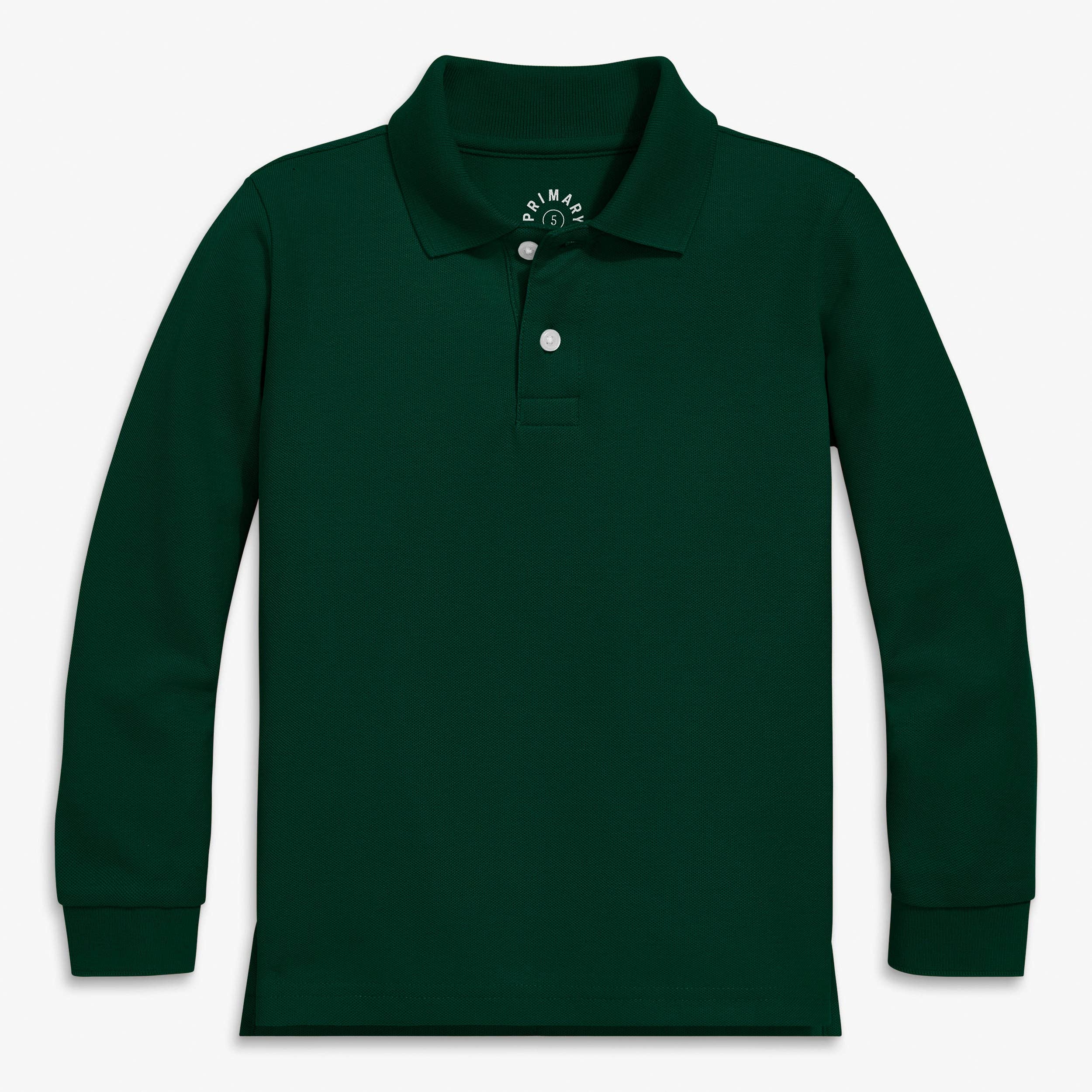 Primary - Long sleeve pique polo