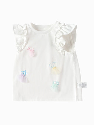 Sea Breeze Ruffle Sleeve Top