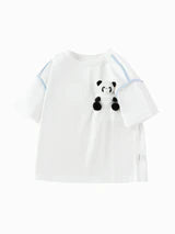 Balabala Toddler Boy Explore Style Round V-Neck Short Sleeve T-Shirt