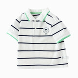 Balabala Toddler Boy Have Fun Style Lapel Short Sleeve T-Shirt