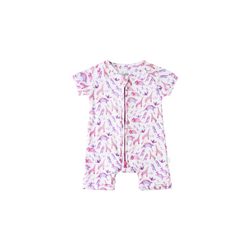 Image of Baby Short-Sleeve Bamboo Romper