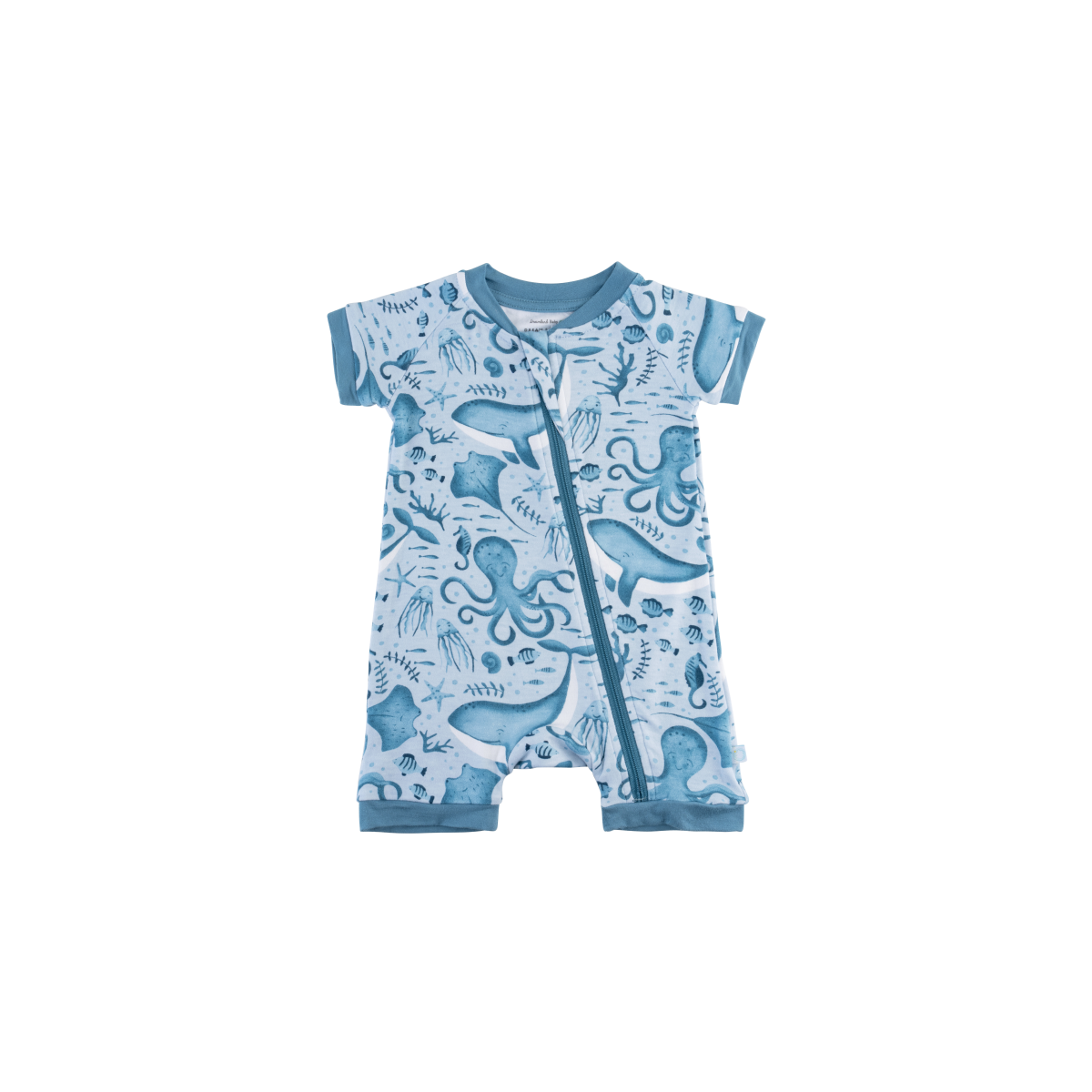 Image of Baby Short-Sleeve Bamboo Romper
