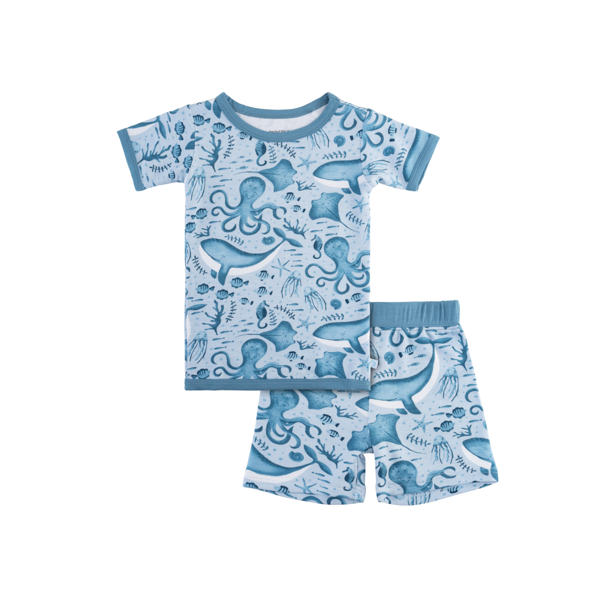 Image of Toddler Short-Sleeve Bamboo Pajamas