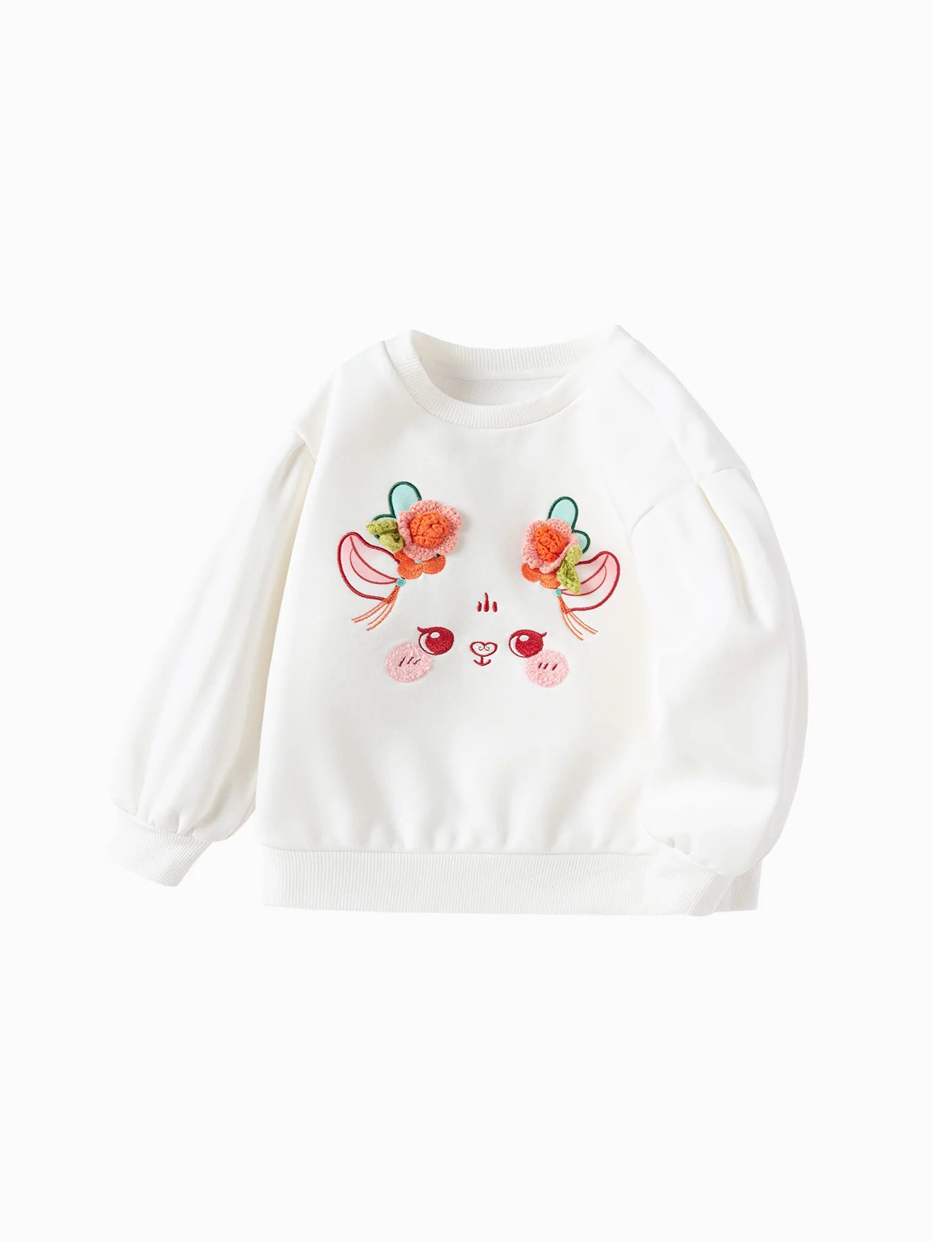 Balabala Toddler Girl New Year Season Knitted Long Sleeve Sweatshirt