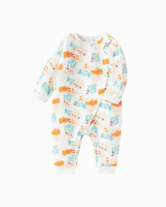 Balabala Baby Unisex New Year Season Knitted Innerwear Jumpsuits: Clouds