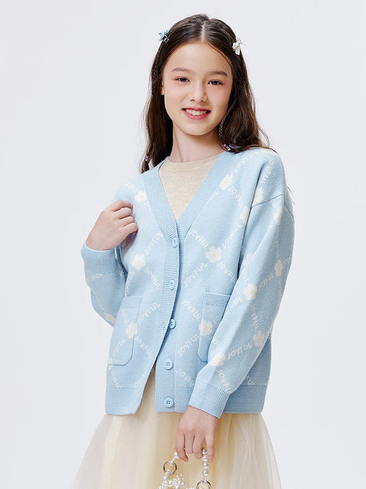 Balabala Kids Girl Blue Hue Sweater