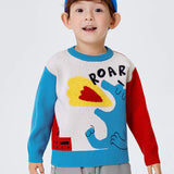 Balabala Toddler Boy Red Blue Hue Sweater