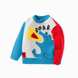 Balabala Toddler Boy Red Blue Hue Sweater