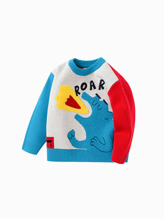 Roaring Dino Colorblock Sweater