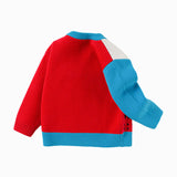 Balabala Toddler Boy Red Blue Hue Sweater