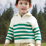 Balabala Kids Unisex Green White Hue Sweater