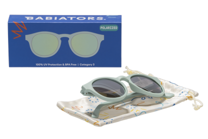 Babiators - Baby and Kids Polarized Keyhole Sunglasses: Seafoam Blue | Seafoam Mirrored Lens