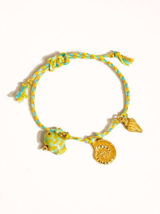 Menton 18K Gold Non-Tarnish Summer Rope Charm Bracelet