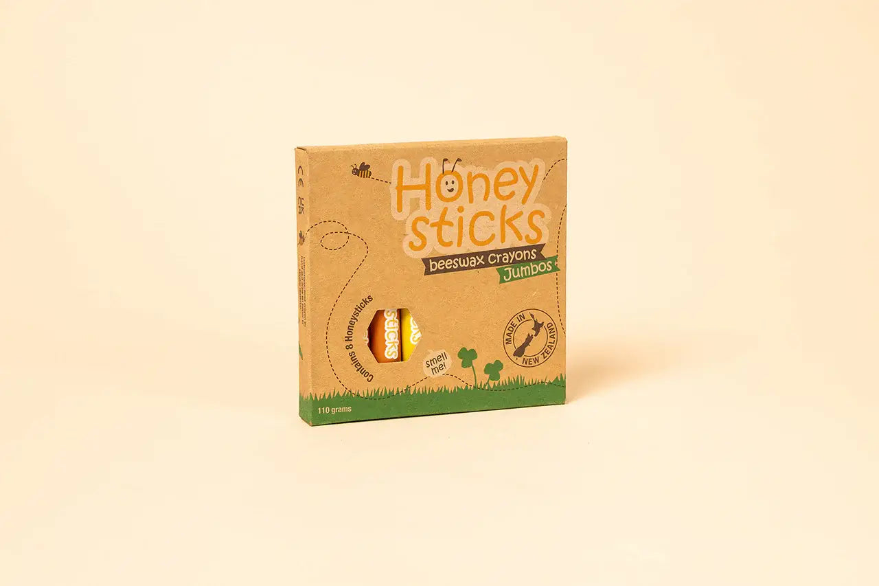 Honeysticks Jumbo Crayons (8 Pk) - 100% Pure Beeswax Crayons